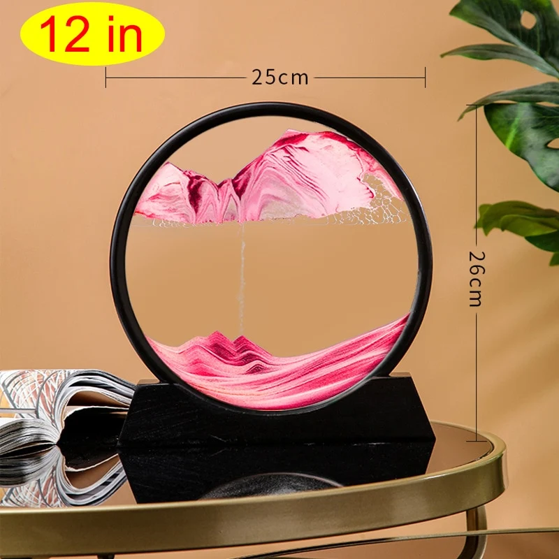 sablier 3D en verre rond | SANDRAIN™