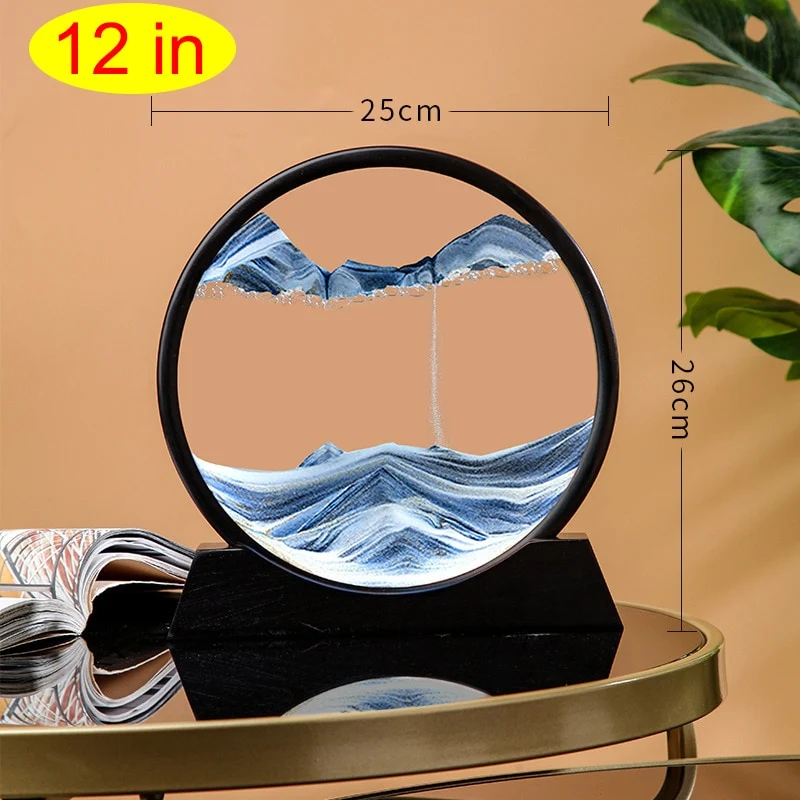 sablier 3D en verre rond | SANDRAIN™