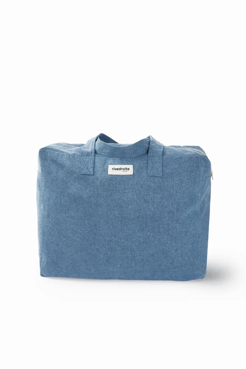 Elzévir le grand sac weekend - Denim Clair recyclé