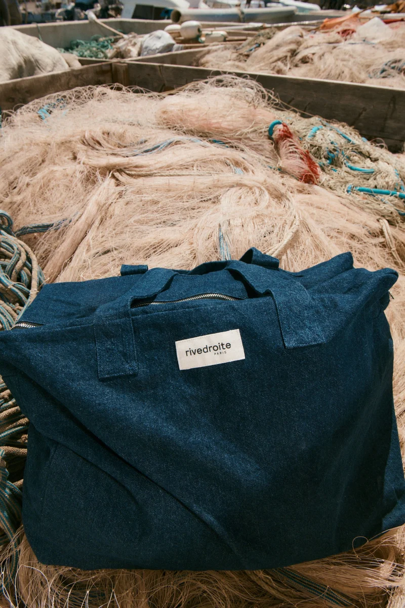 Elzévir le grand sac weekend - Denim Brut recyclé