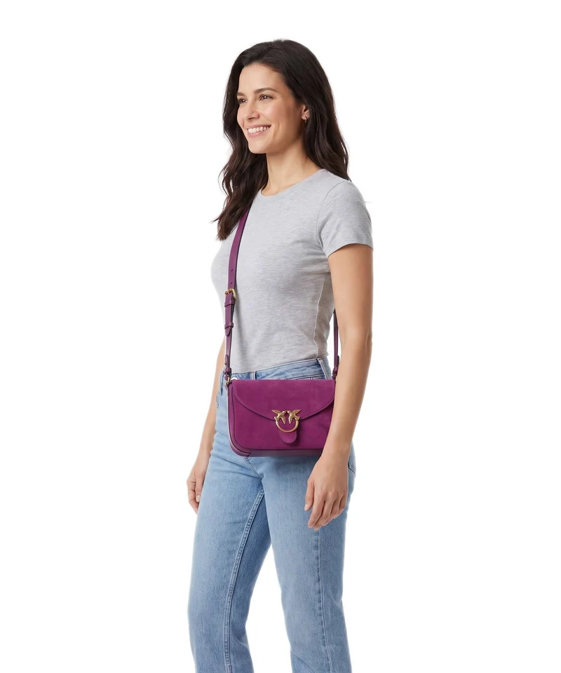 Pinko Love Mini Sac bandoulière violet/gold