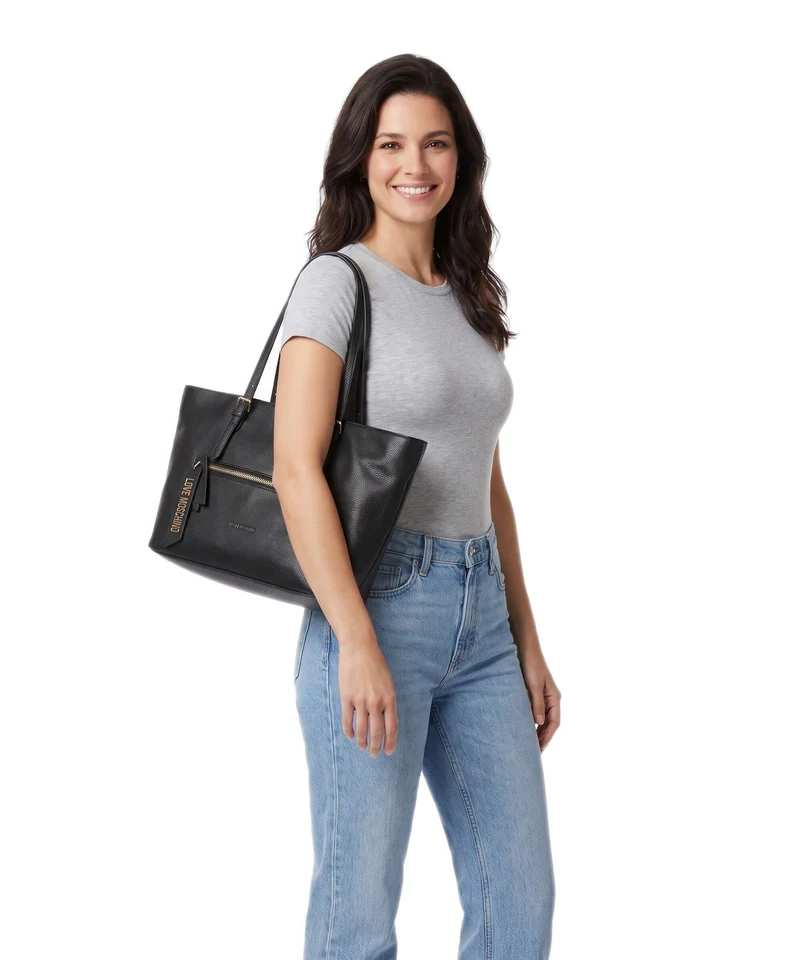 Love Moschino Signature Cabas nero