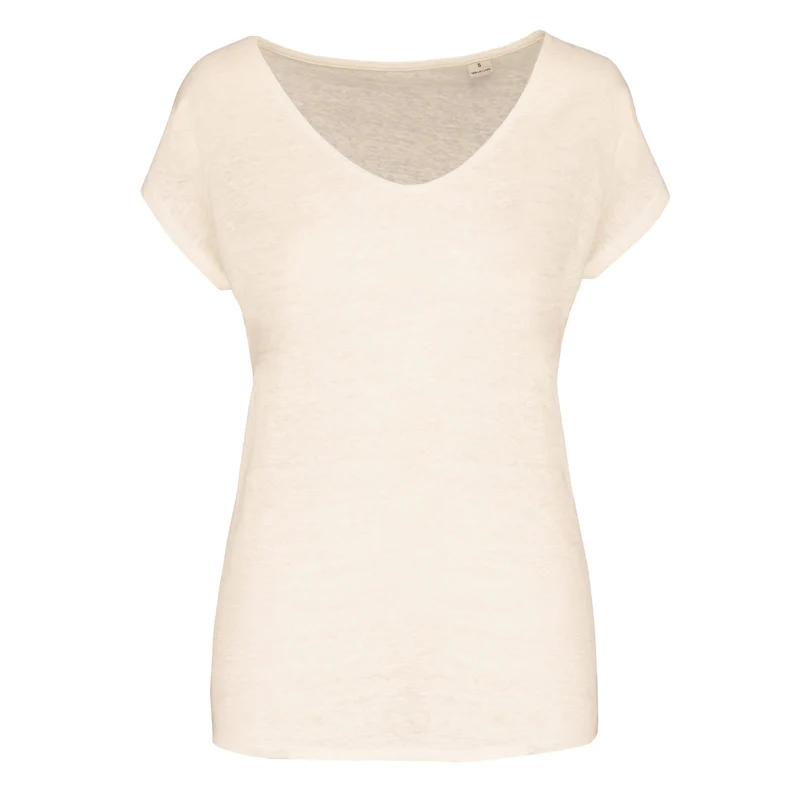 T-shirt en lin col V