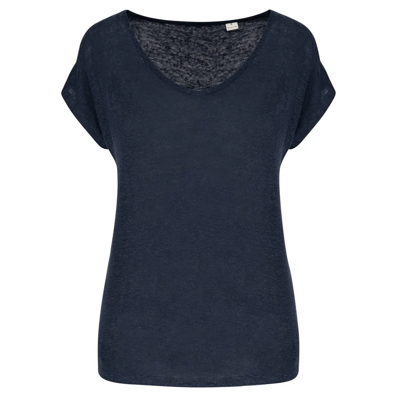 T-shirt en lin col V