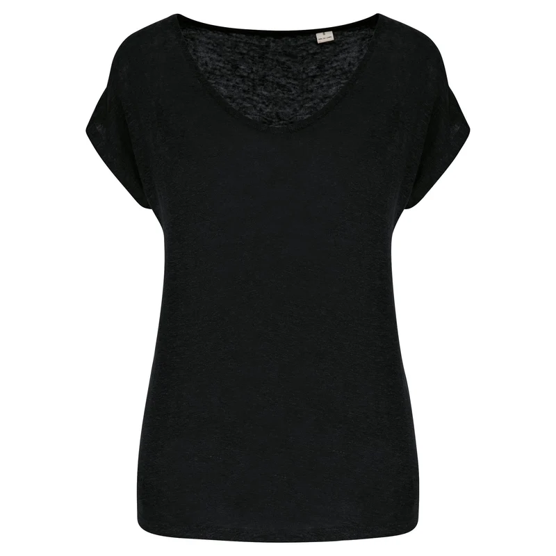 T-shirt en lin col V