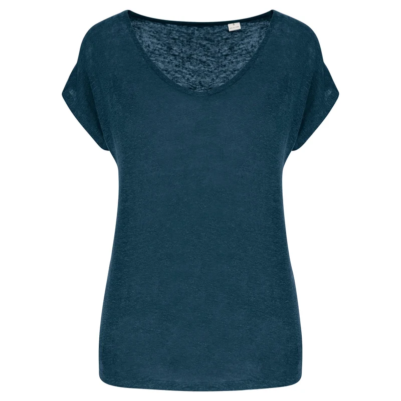 T-shirt en lin col V