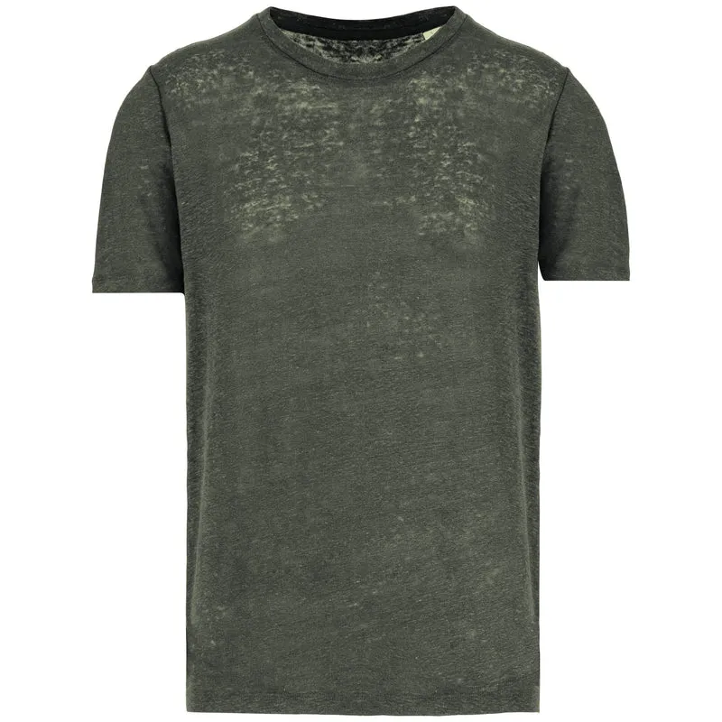 T-shirt en lin col rond
