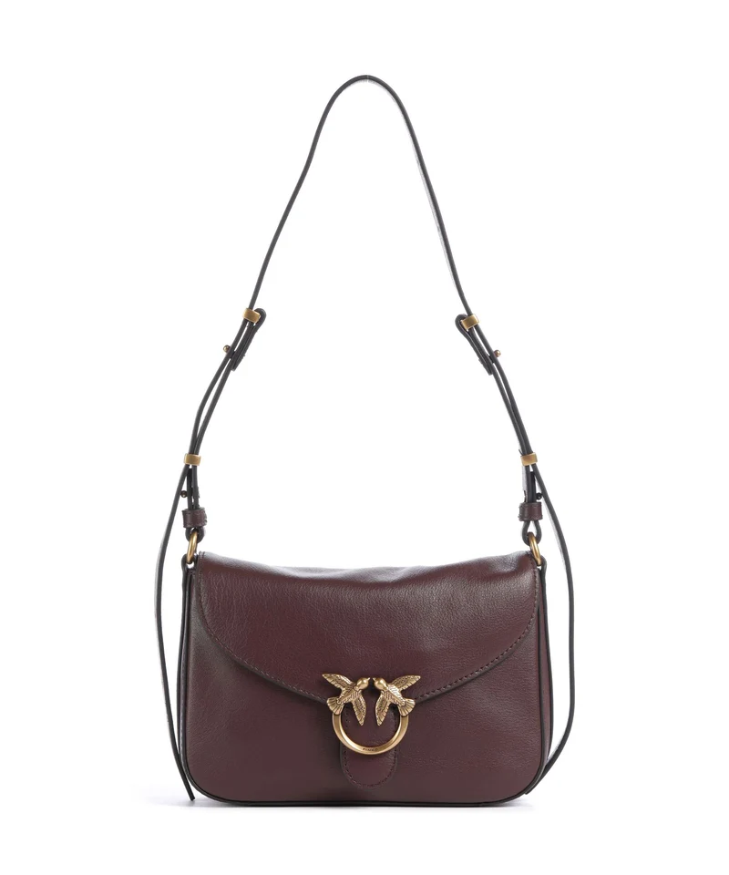 Pinko Love Mini Sac porté épaule burgundy/gold