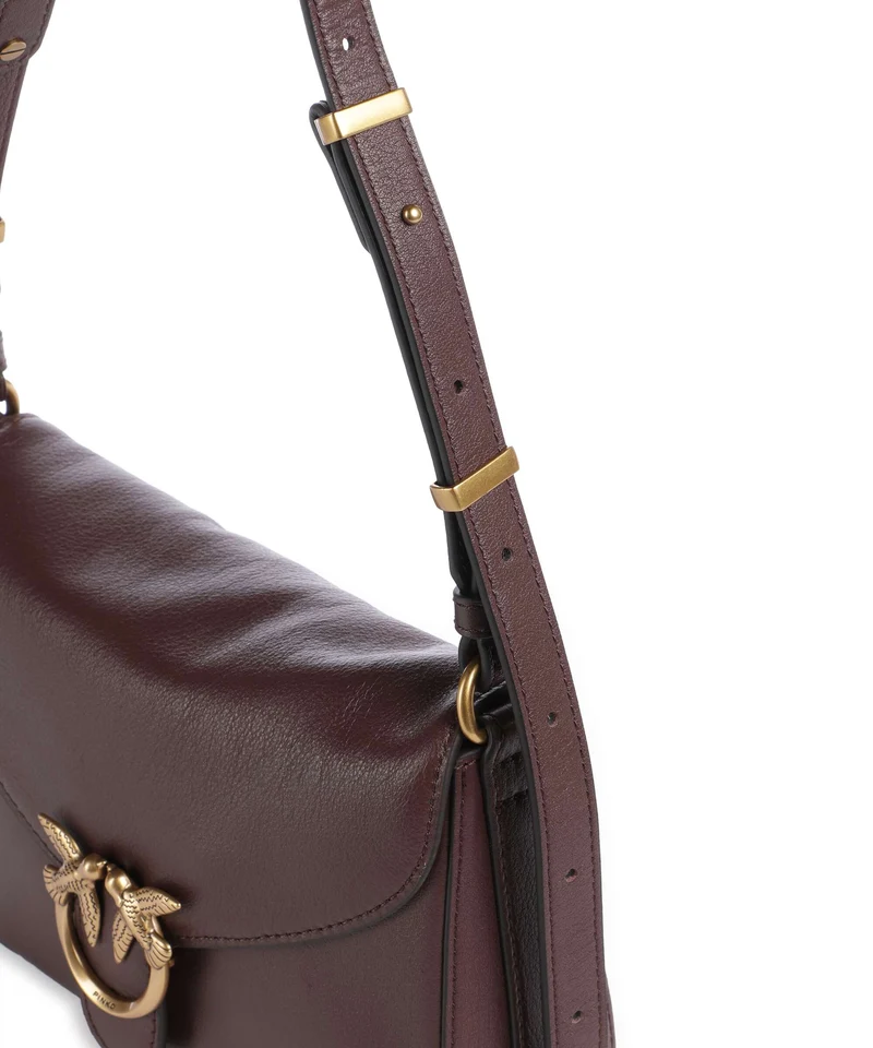 Pinko Love Mini Sac porté épaule burgundy/gold
