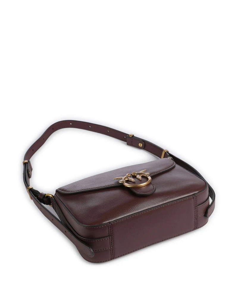Pinko Love Mini Sac porté épaule burgundy/gold