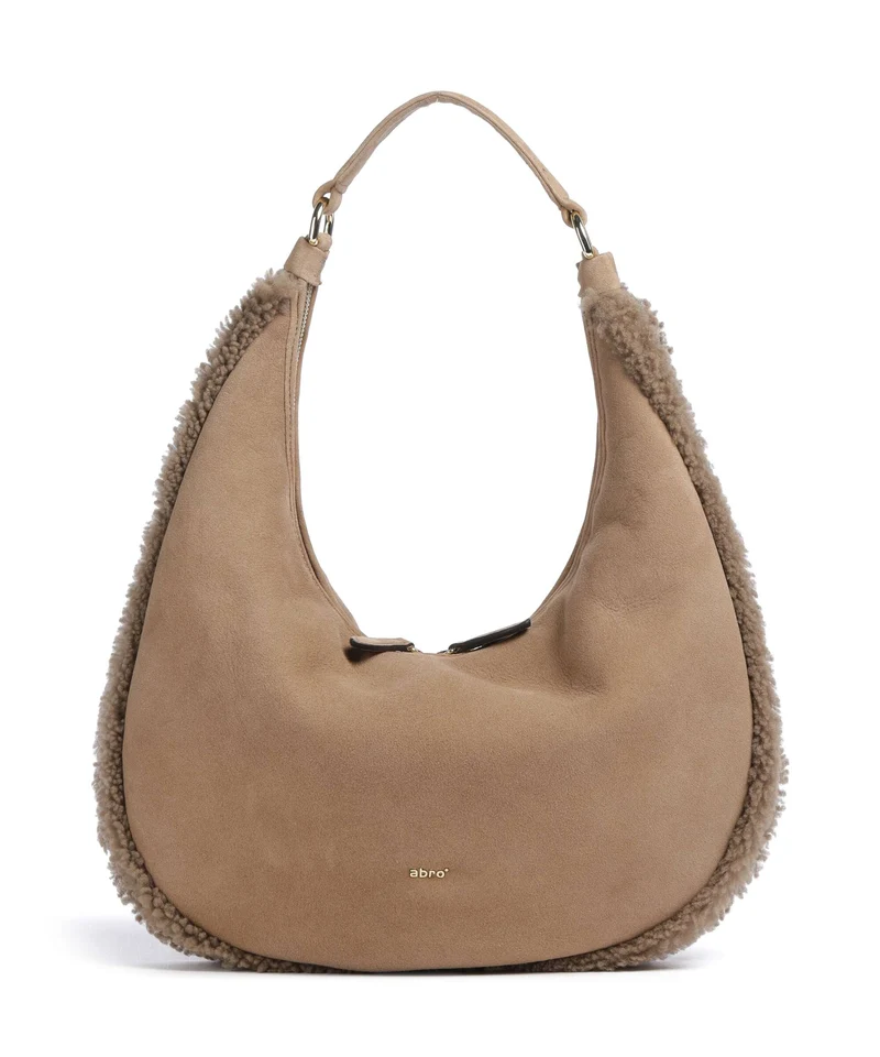 Abro Shearling Nana Small Sac fourre-tout cappuccino