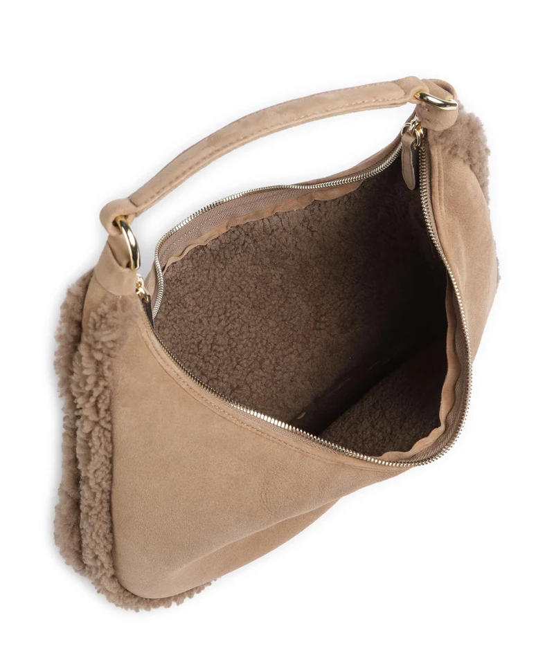 Abro Shearling Nana Small Sac fourre-tout cappuccino