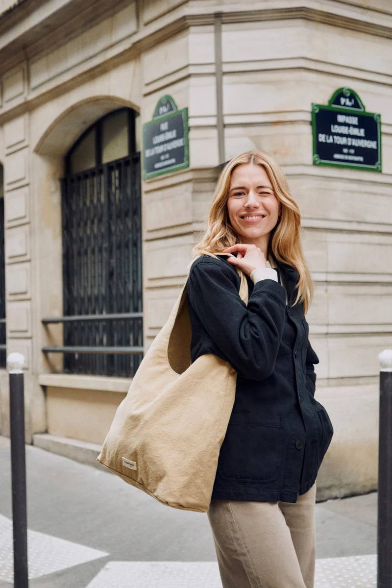 Richelieu le sac hobo - Polycoton Recyclé Beige