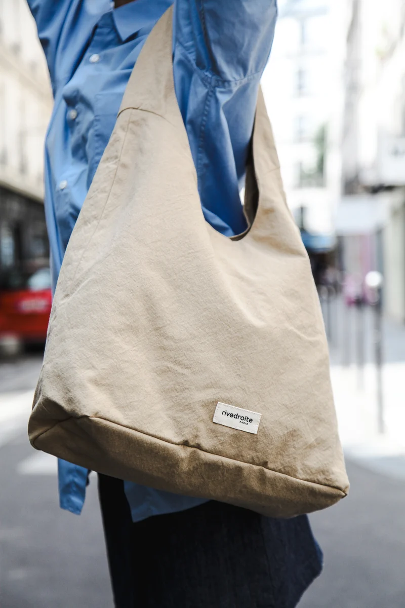 Richelieu le sac hobo - Polycoton Recyclé Beige