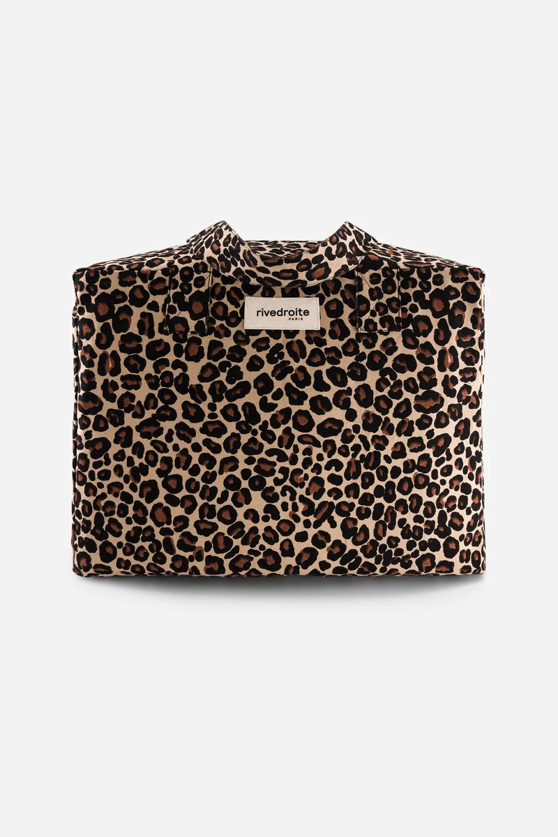 Célestins le sac 24 heures - Coton recyclé Léopard Beige
