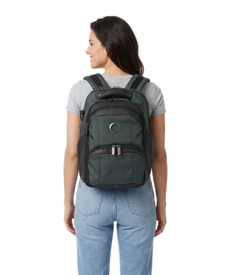 Delsey Paris DLC Pro Sac à dos d'ordinateur olive