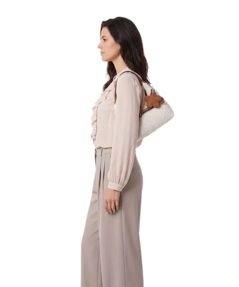 Guess Taylor Mini Sac porté épaule off white/cognac