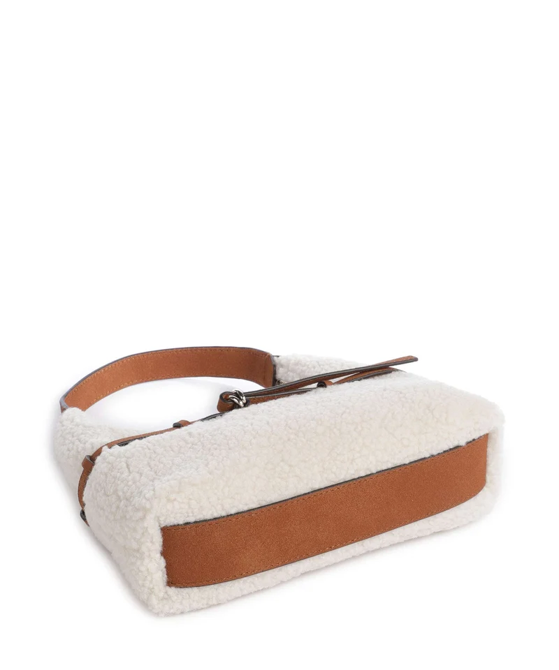 Guess Taylor Mini Sac porté épaule off white/cognac