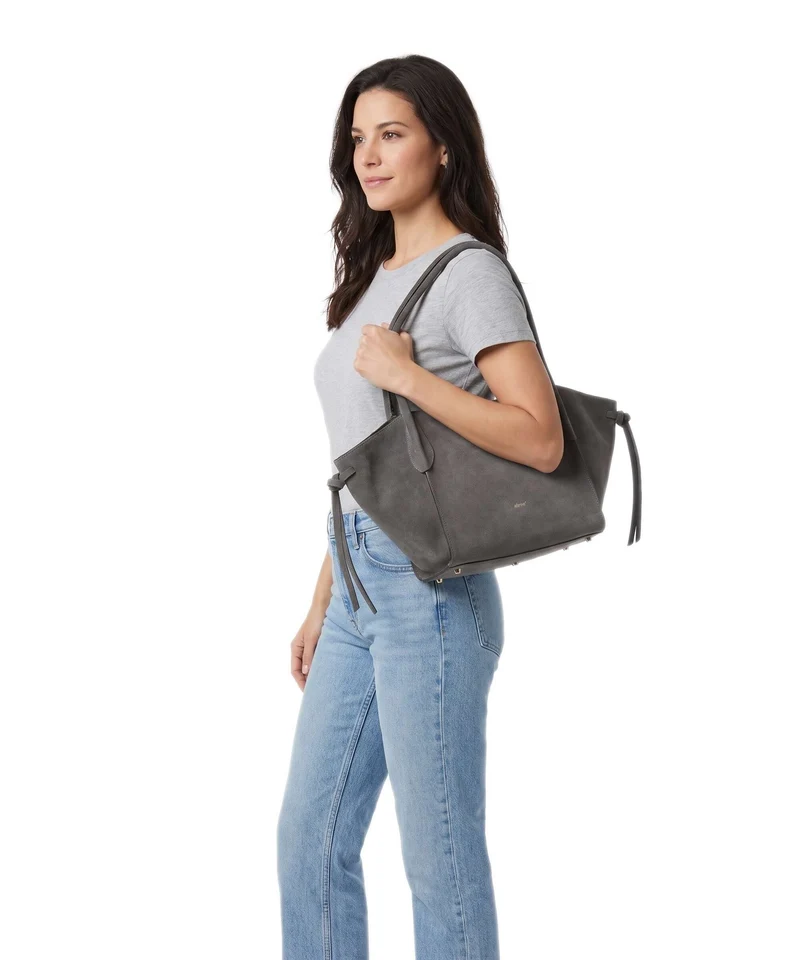 Abro Suede Vibe Small Sac porté épaule grey