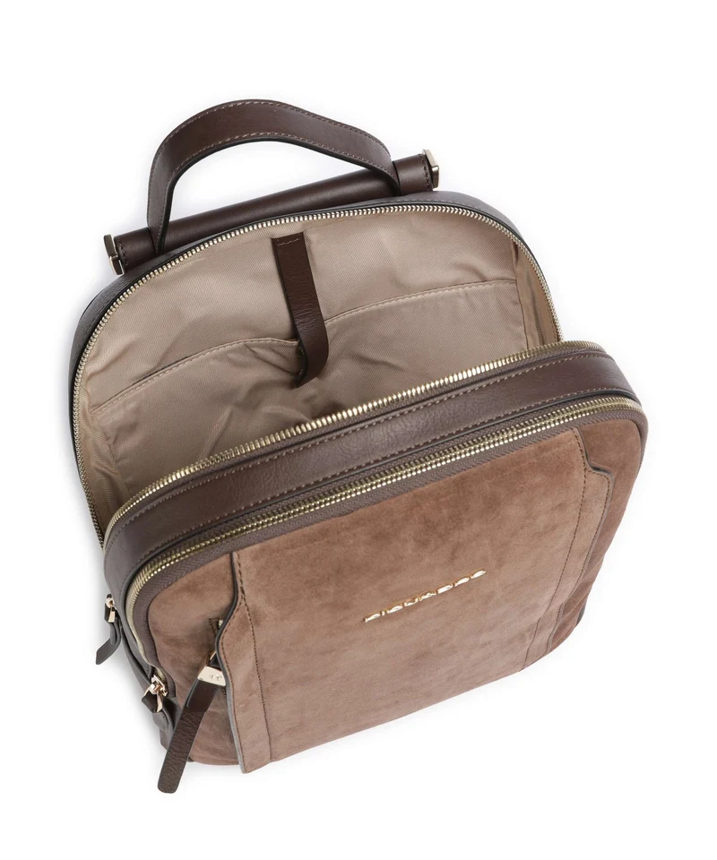Piquadro W92T Sac à dos suede dark brown