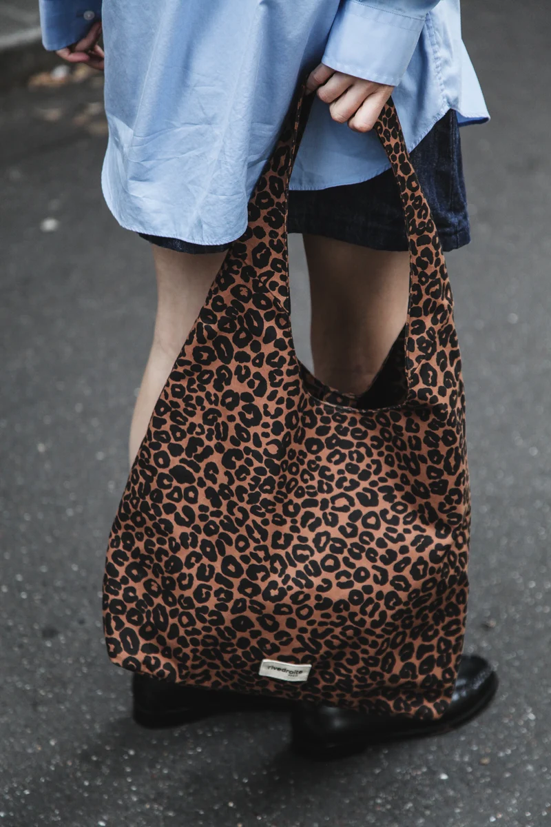 Richelieu le sac hobo - Polycoton Recyclé Léopard