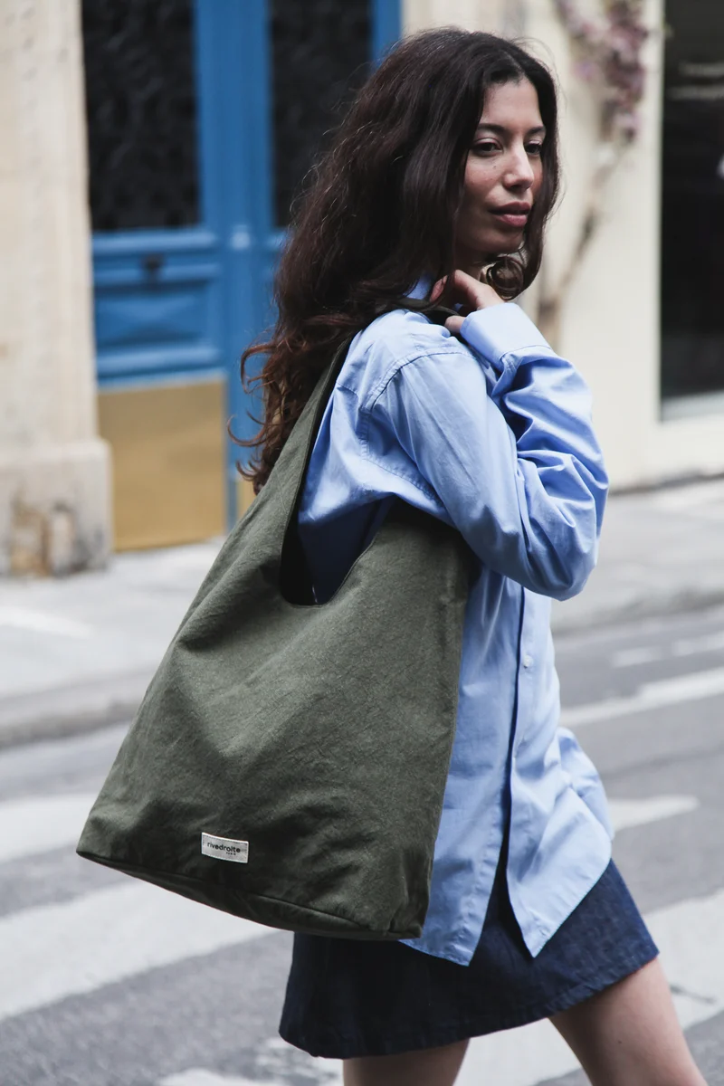 Richelieu le sac hobo - Polycoton Recyclé Kaki