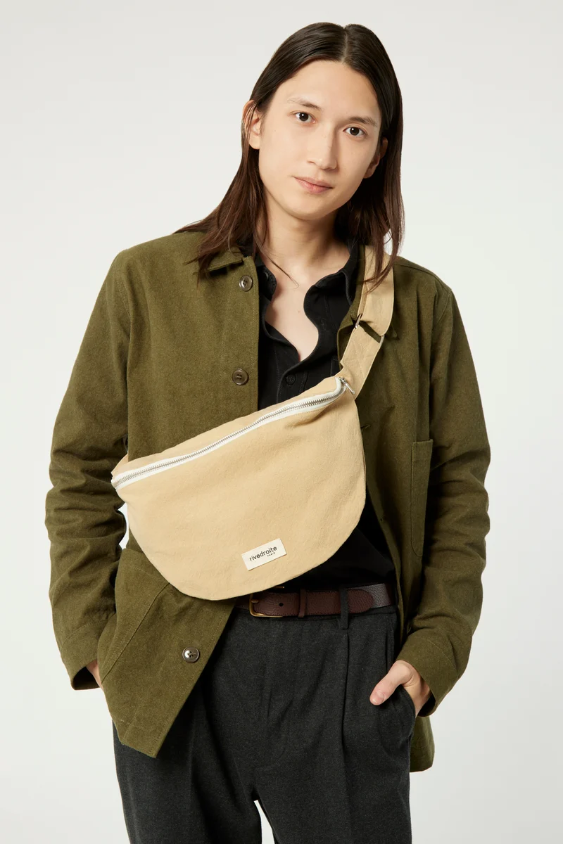 Custine XL le sac banane - Coton recyclé Beige