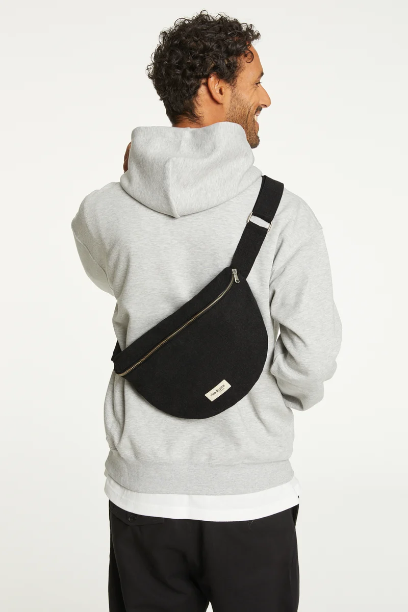 Custine XL le sac banane - Coton recyclé Noir