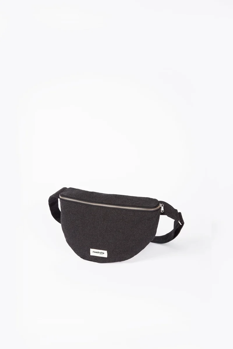 Custine XL le sac banane - Coton recyclé Noir