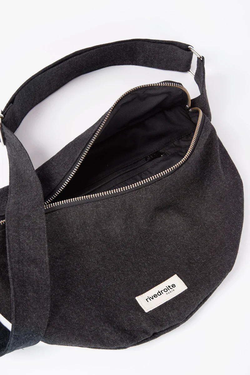 Custine XL le sac banane - Coton recyclé Noir