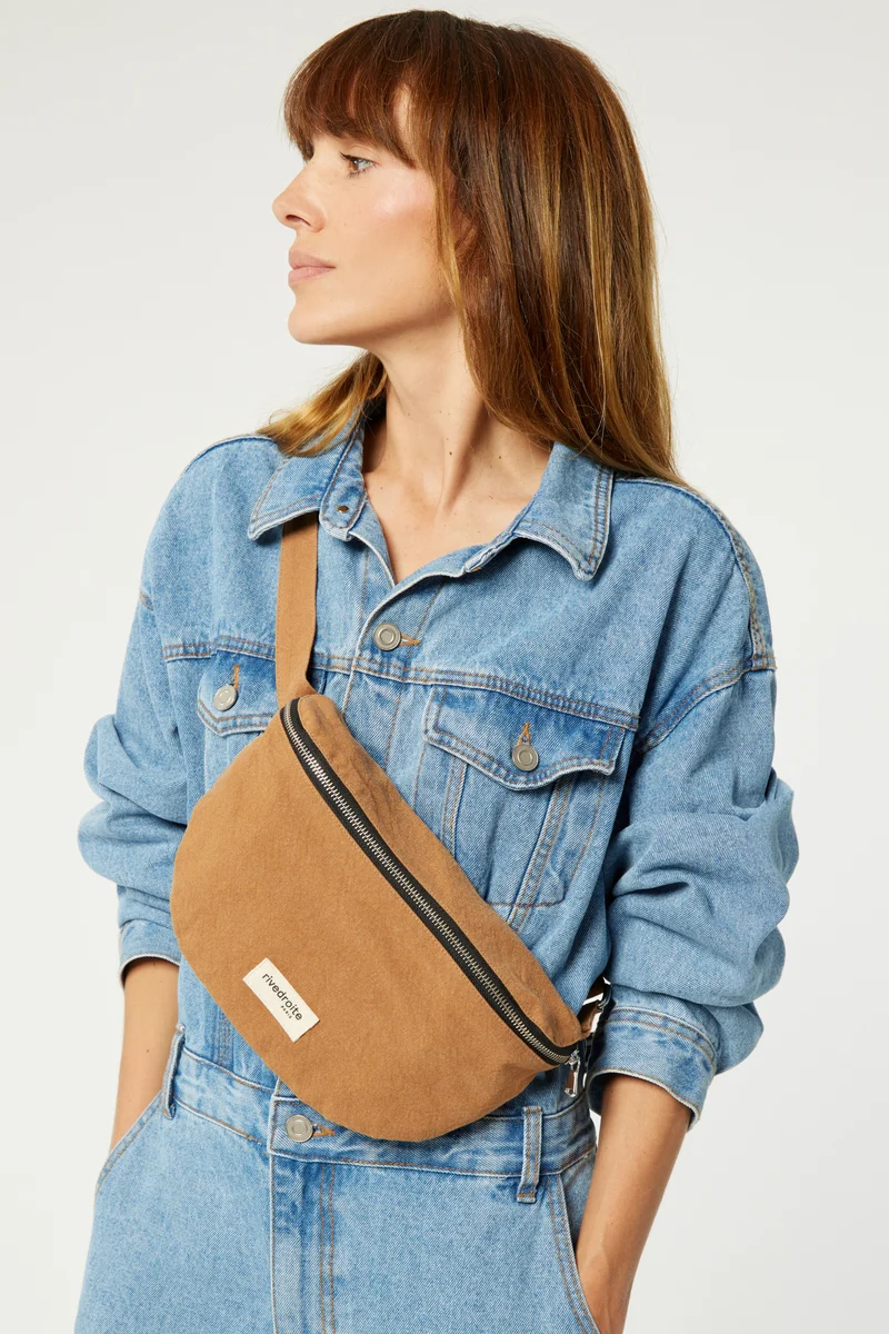 Custine le sac banane - Coton recyclé Camel