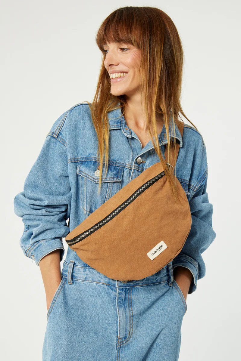 Custine XL le sac banane - Coton recyclé Camel