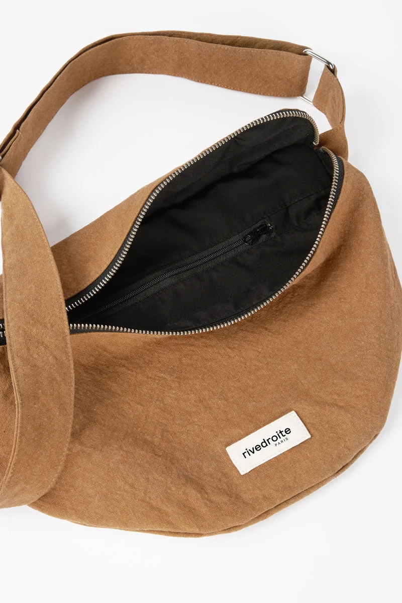 Custine XL le sac banane - Coton recyclé Camel