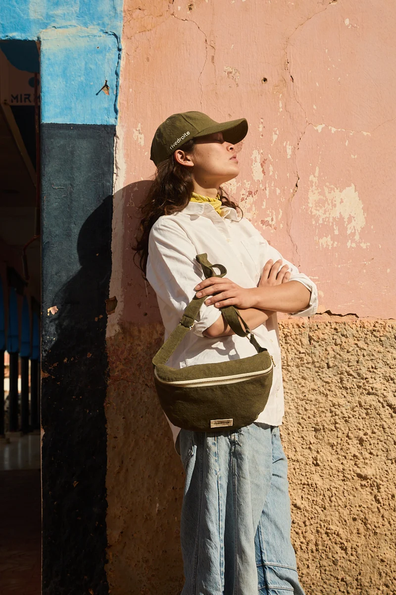 Custine XL le sac banane - Coton recyclé Kaki