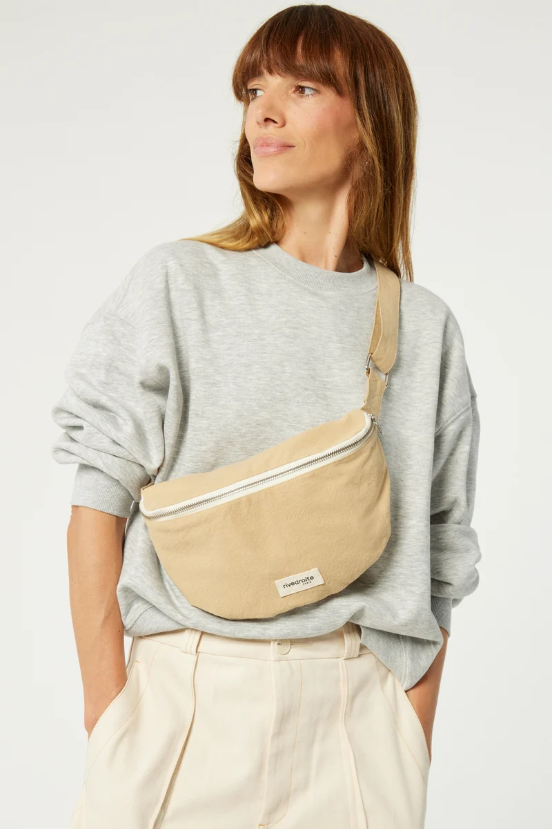 Custine le sac banane - Coton recyclé Beige