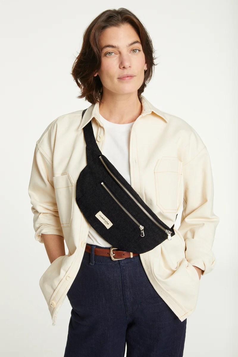 Orsel le sac banane - Coton recyclé Noir