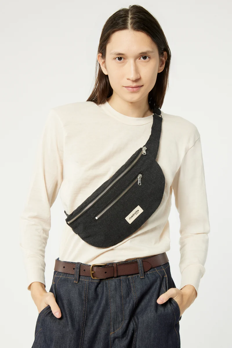 Orsel le sac banane - Coton recyclé Noir