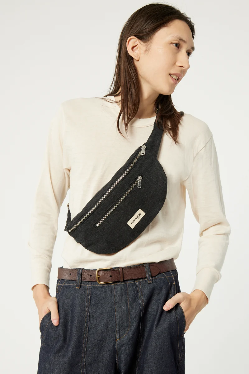 Orsel le sac banane - Coton recyclé Noir