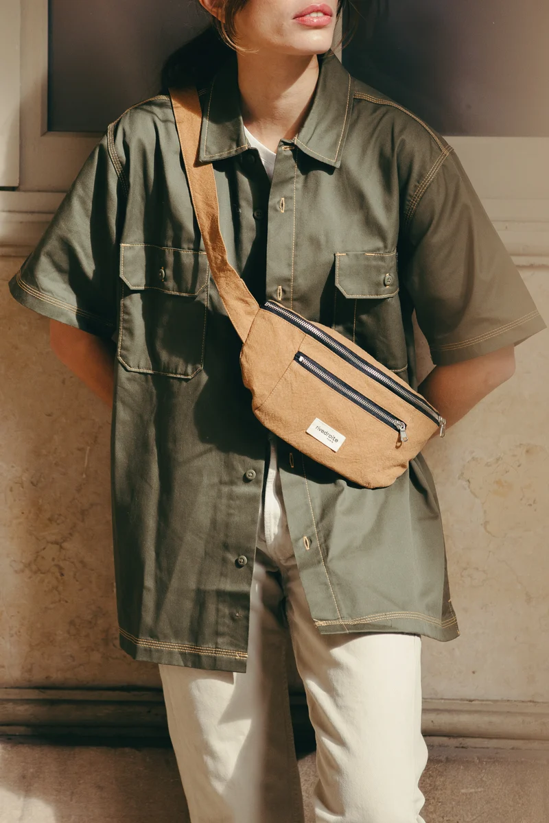 Orsel le sac banane - Coton recyclé Camel