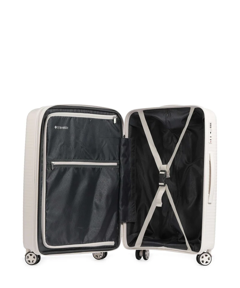Travelite Air Stripe Valise 4 roues offwhite