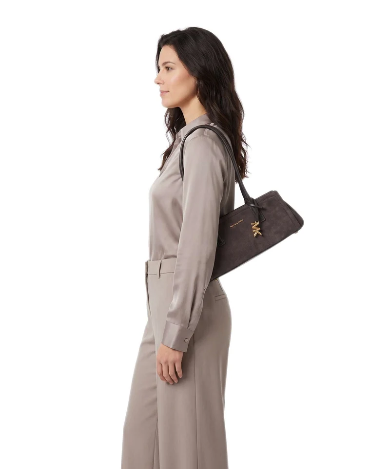 Michael Kors Laila Small Sac porté épaule chocolate