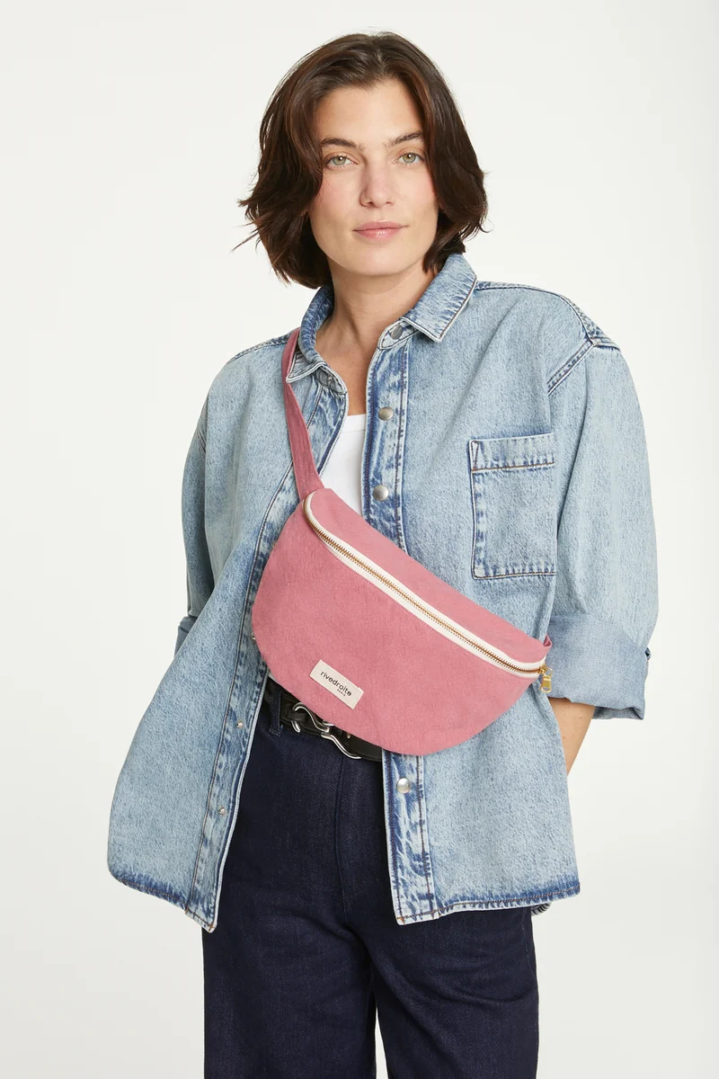 Custine le sac banane - Coton recyclé bois de rose