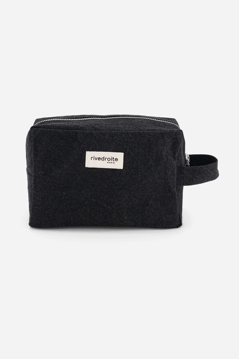 Tournelles la trousse XL - Coton recyclé Noir