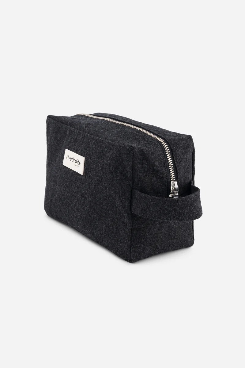 Tournelles la trousse XL - Coton recyclé Noir