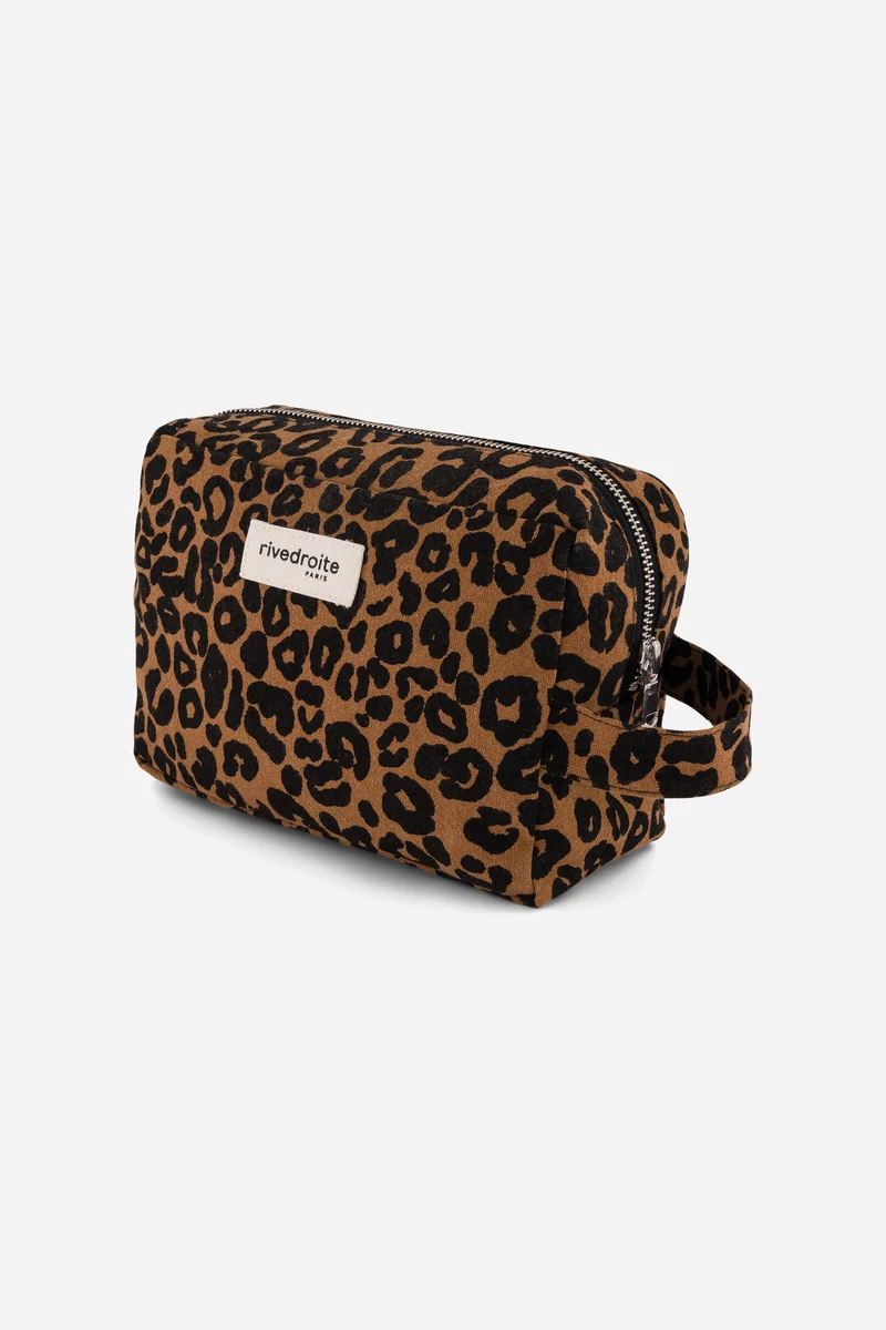 Tournelles la trousse XL - Coton recyclé Léopard
