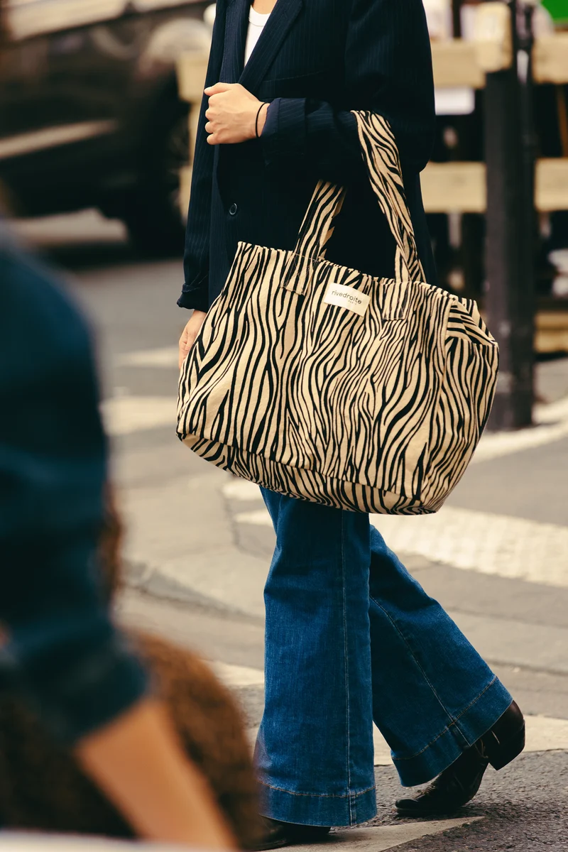 Célestins le sac 24 heures - Coton recyclé Zèbre