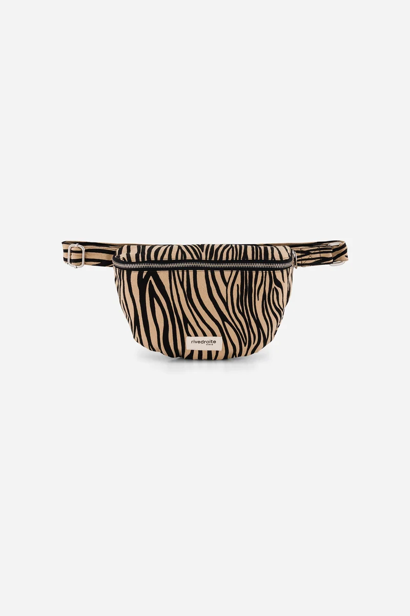 Custine le sac banane - Coton recyclé Zèbre