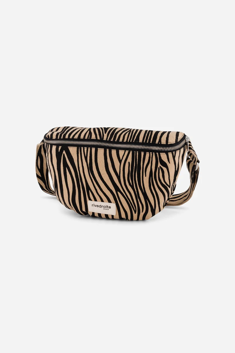 Custine le sac banane - Coton recyclé Zèbre