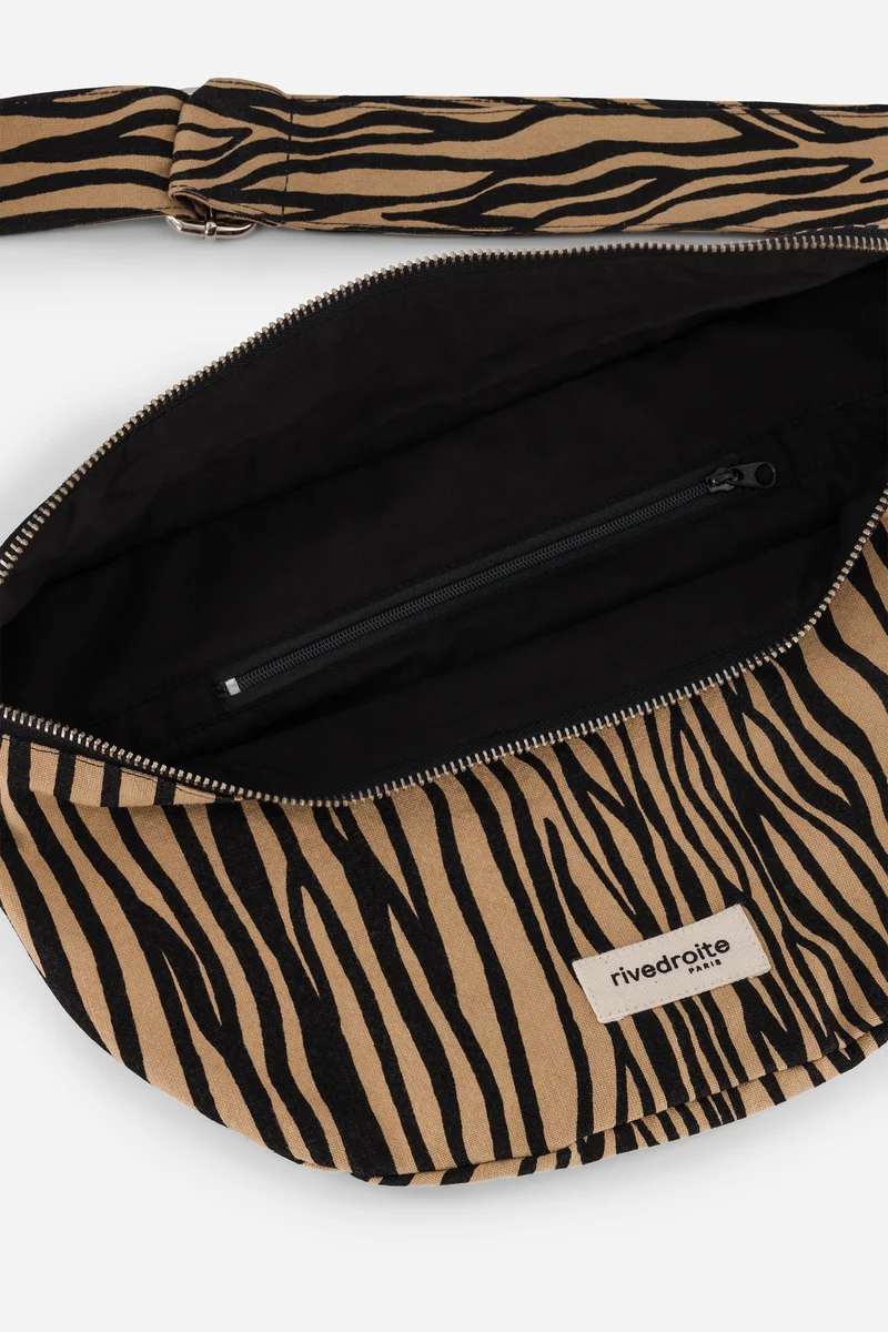 Custine XL le sac banane - Coton recyclé Zèbre