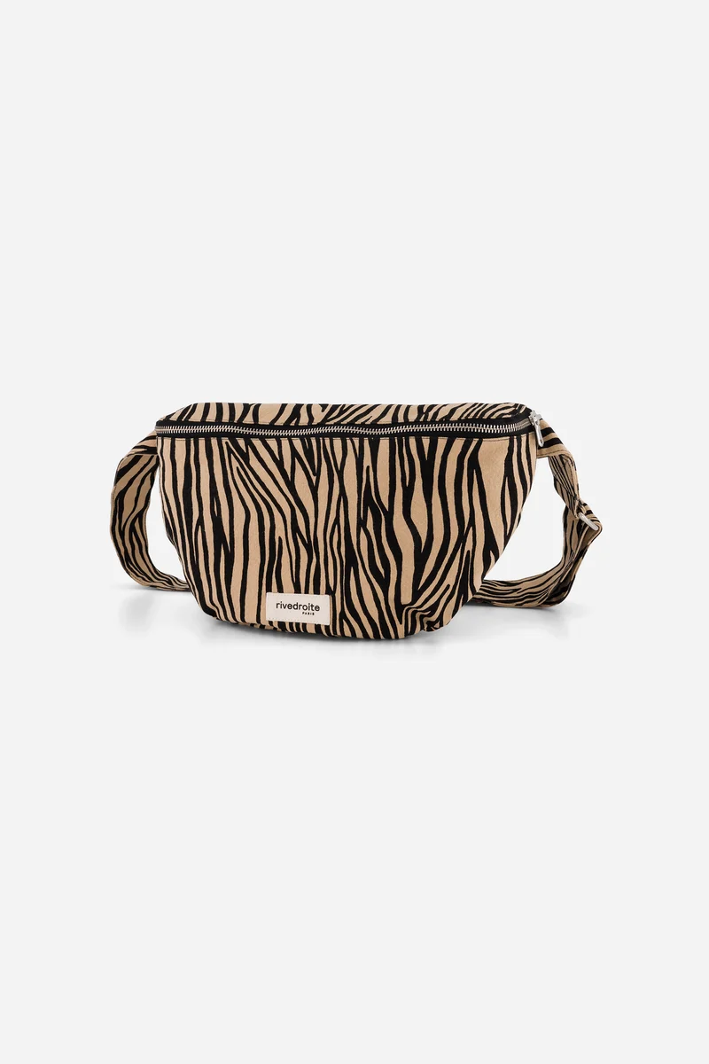 Custine XL le sac banane - Coton recyclé Zèbre